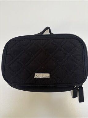 Vera Bradley Black Quilted Blush & Brush Makeup Case
